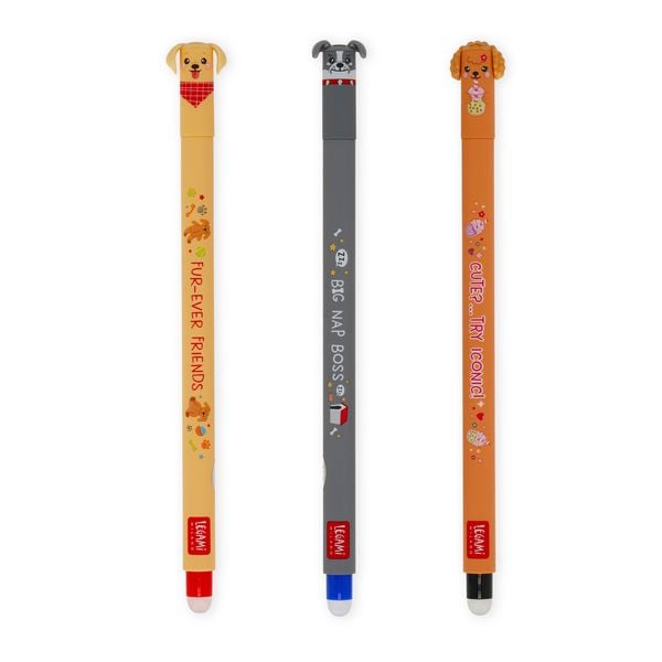 Produktbild: Legami l&ouml;schbarer Gelstift - Fur-ever friends - Set of 3