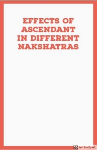 Produktbild: Effects of Ascendant in Different Nakshatras