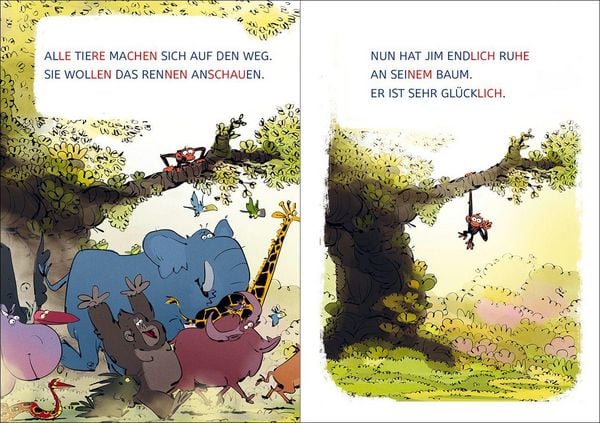 Produktbild: Lesel&ouml;wen 1. Klasse - Jim ist mies drauf - Fertig, los ... Banane! (Gro&szlig;buchstaben)