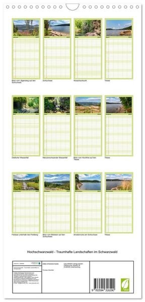 Produktbild: Familienplaner 2027 - Hochschwarzwald - Traumhafte Landschaften im Schwarzwald mit 5 Spalten (Wandkalender, 21 x 45 cm) CALVENDO
