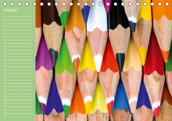 Produktbild: Die bunte Welt der Stifte - Geburtstagskalender (Tischkalender immerw&auml;hrend DIN A5 quer)