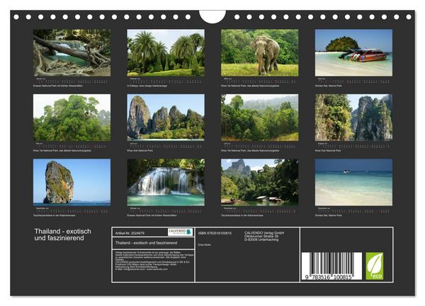 Produktbild: Thailand - exotisch und faszinierend (Wandkalender 2026 DIN A4 quer), CALVENDO Monatskalender