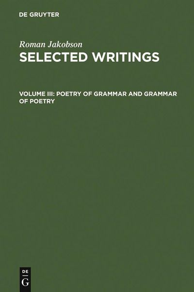 Produktbild: Poetry of Grammar and Grammar of Poetry