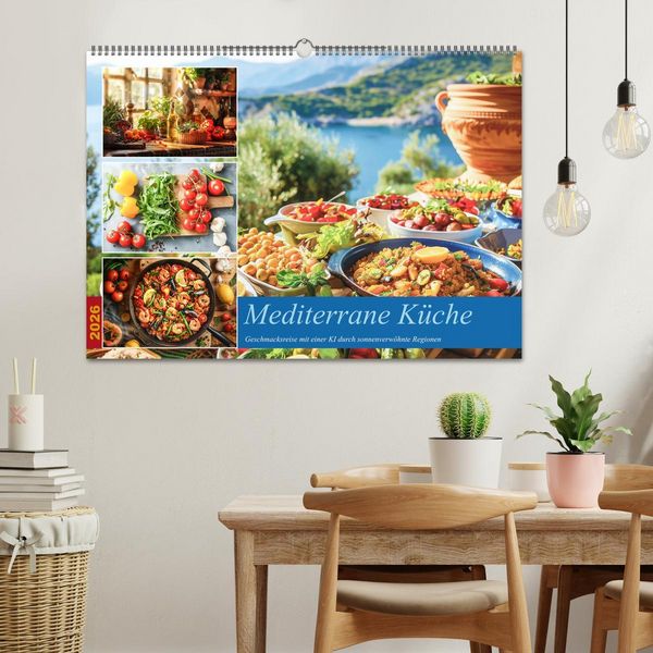 Produktbild: Mediterrane K&uuml;che (Wandkalender 2026 DIN A2 quer), CALVENDO Monatskalender