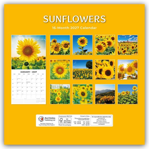Produktbild: Sunflowers &ndash; Sonnenblumen 2027 &ndash; 16-Monatskalender