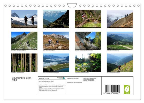 Produktbild: Mountainbike Spirit 2026 (Wandkalender 2026 DIN A4 quer), CALVENDO Monatskalender