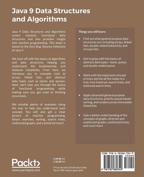 Produktbild: Java 9 Data Structures and Algorithms