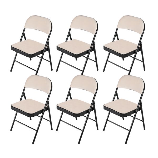 HTI-Living Klappstuhl Wedigo Velvet Beige 6er Set Klappstuhl Wedigo Velvet Beige 6er Set