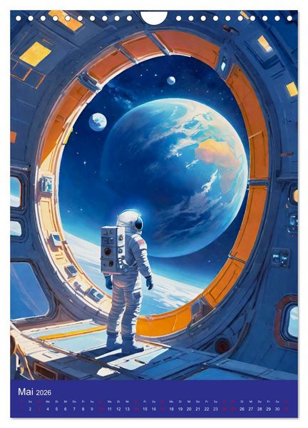 Produktbild: Astronauten. Auf Entdeckungsreise in fremde Galaxien (Wandkalender 2026 DIN A4 hoch), CALVENDO Monatskalender