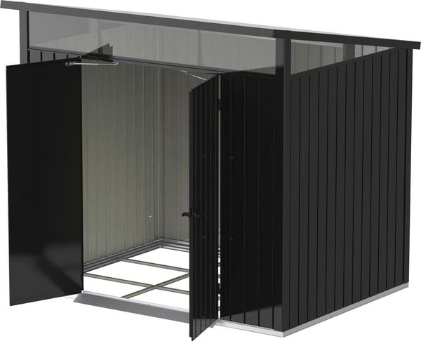 Produktbild: Metall Ger&auml;tehaus 249x231 Gartenhaus Fl&uuml;gelt&uuml;r