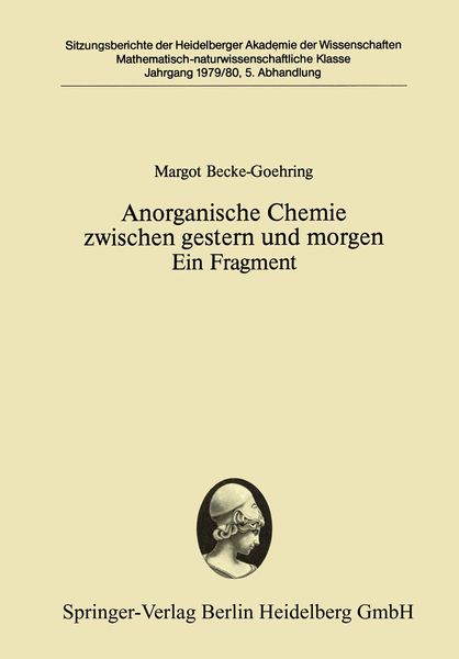 Produktbild: Anorganische Chemie zwischen gestern und morgen Ein Fragment