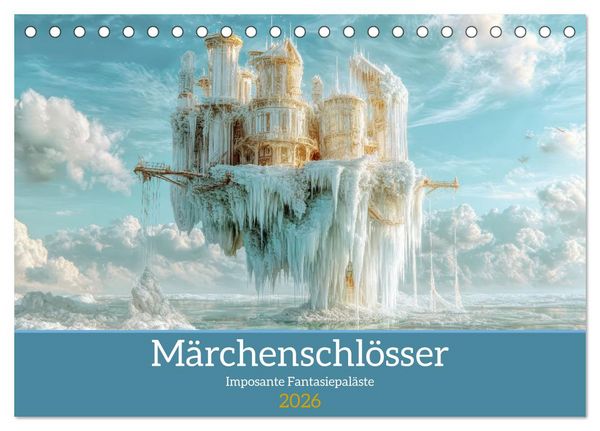 Produktbild: M&auml;rchenschl&ouml;sser - Imposante Fantasiepal&auml;ste (Tischkalender 2026 DIN A5 quer), CALVENDO Monatskalender