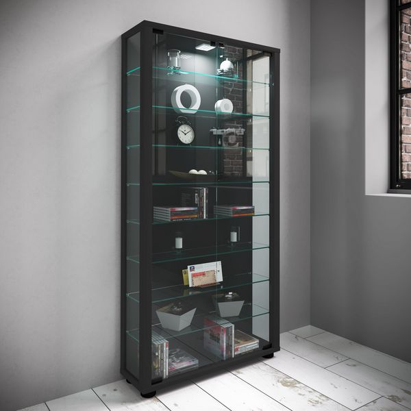 Produktbild: Holz Glas Stand Vitrine Sammelvitrine Lumo Maxi