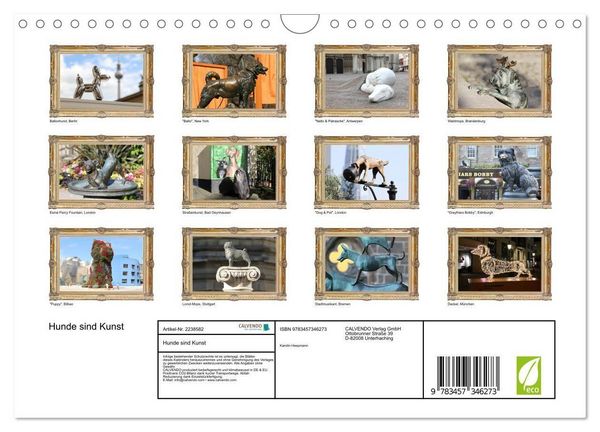 Produktbild: Hunde sind Kunst (Wandkalender 2026 DIN A4 quer), CALVENDO Monatskalender