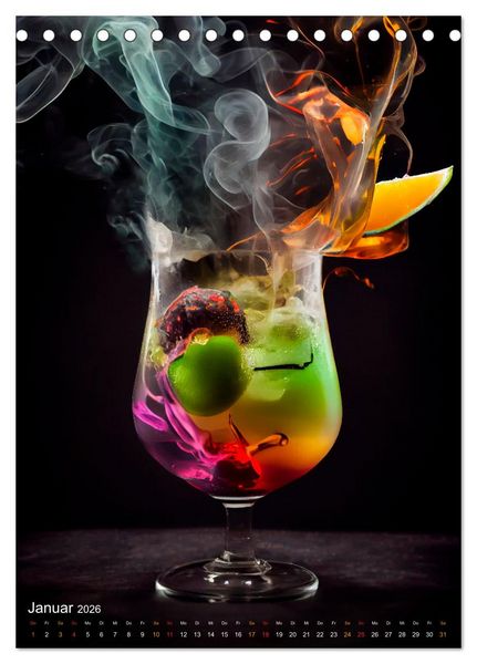 Produktbild: Cocktails - Bew&auml;hrter Genuss neu interpretiert (Tischkalender 2026 DIN A5 hoch), CALVENDO Monatskalender