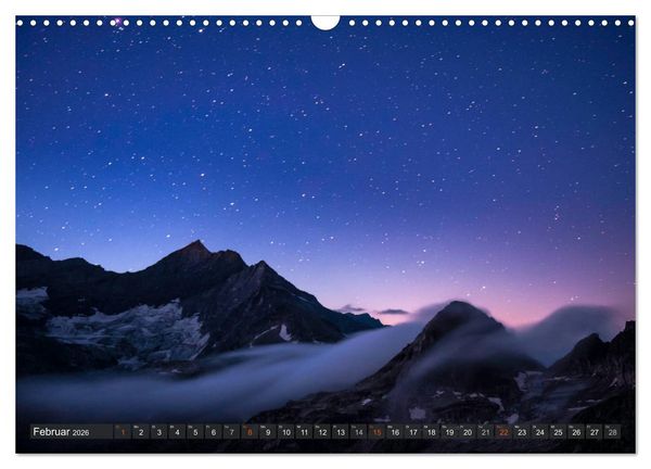 Produktbild: Himmelslichter - Mond und Sterne (Wandkalender 2026 DIN A3 quer), CALVENDO Monatskalender