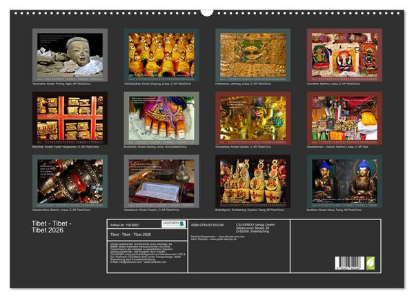 Produktbild: Tibet - Tibet - Tibet 2026 (Wandkalender 2026 DIN A2 quer), CALVENDO Monatskalender