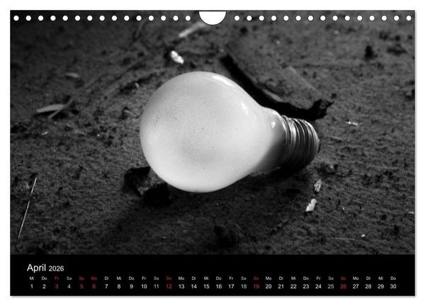Produktbild: Objekte in schwarz weiss (Wandkalender 2026 DIN A4 quer), CALVENDO Monatskalender