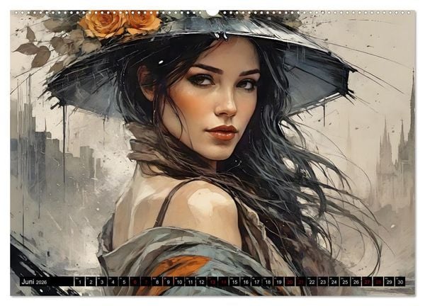Produktbild: Nostalgische Romanzen - Liebe, Lust und Leidenschaft (Wandkalender 2026 DIN A2 quer), CALVENDO Monatskalender