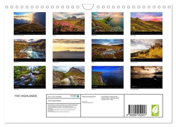 Produktbild: THE HIGHLANDS (Wall Calendar 2027 DIN A4 landscape), CALVENDO 12 Month Wall Calendar