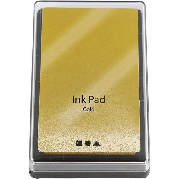 Produktbild: Creativ Company Stempelkissen, H 2 cm, Gr&ouml;&szlig;e 9x6 cm, Gold, 1 Stk