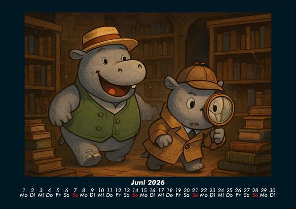 Produktbild: Sash & Sashito - Detektivmission durchs Jahr 2026 Fotokalender DIN A4