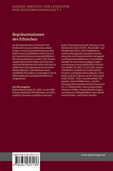 Produktbild: Repr&auml;sentationen des Ethischen