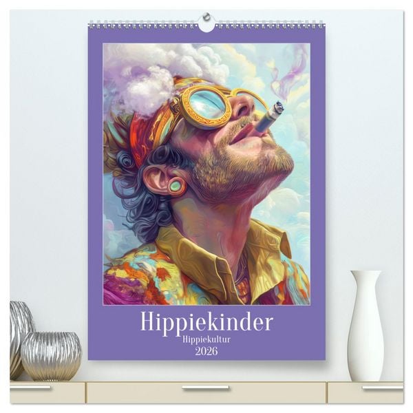 Produktbild: Hippiekinder - Hippiekultur (hochwertiger Premium Wandkalender 2026 DIN A2 hoch), Kunstdruck in Hochglanz