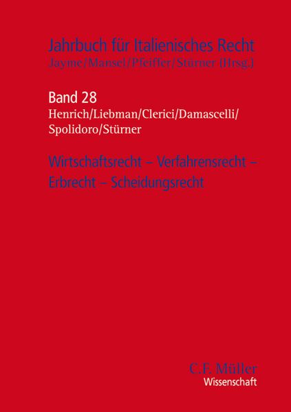 Produktbild: Wirtschaftsrecht - Verfahrensrecht - Erbrecht - Scheidungsrecht