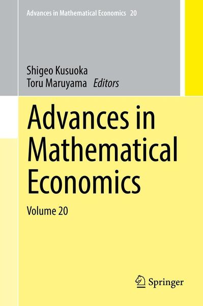Produktbild: Advances in Mathematical Economics Volume 20