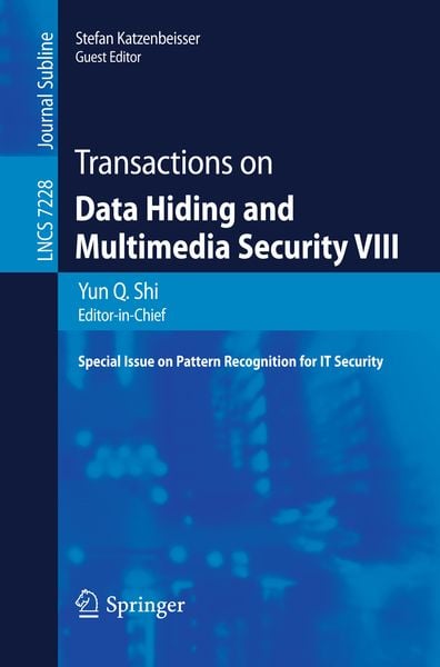 Produktbild: Transactions on Data Hiding and Multimedia Security VIII