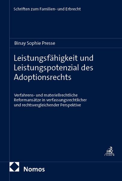Produktbild: Leistungsf&auml;higkeit und Leistungspotenzial des Adoptionsrechts