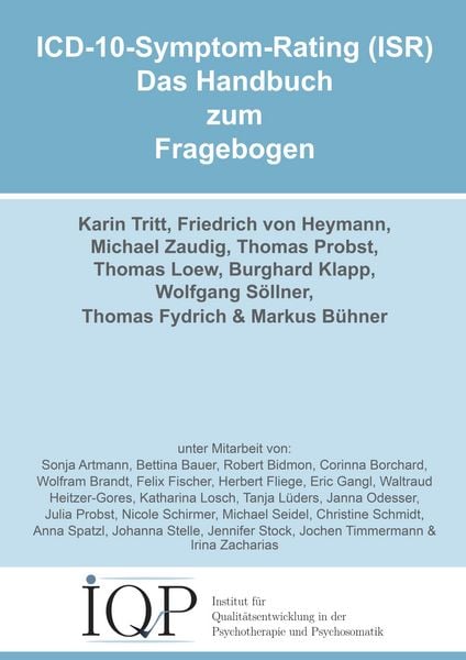 Produktbild: ICD-10-Symptom-Rating (ISR) - Das Handbuch zum Fragebogen