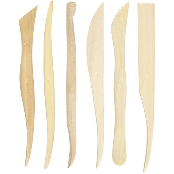 Produktbild: Creativ Company Modellierholz-Set, L 15 cm, 6 Stk