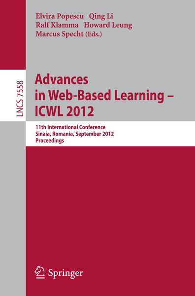 Produktbild: Advances in Web-based Learning - ICWL 2012
