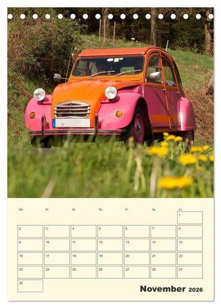 Produktbild: Citro&euml;n 2CV - Lebensart Ente (Tischkalender 2026 DIN A5 hoch), CALVENDO Monatskalender