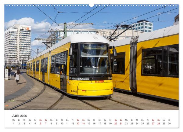 Produktbild: Trams und Stra&szlig;enbahnen (Wandkalender 2026 DIN A2 quer), CALVENDO Monatskalender