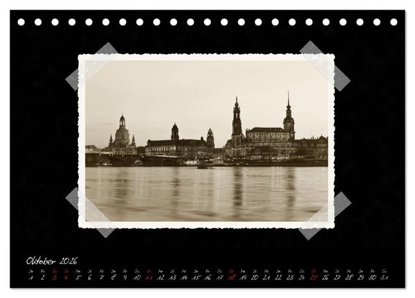 Produktbild: Dresden - Ein Kalender mit Fotografien wie aus einem alten Fotoalbum (Tischkalender 2026 DIN A5 quer), CALVENDO Monatskalender