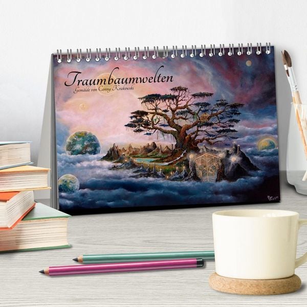 Produktbild: Traumbaumwelten - Gem&auml;lde von Conny Krakowski (Tischkalender 2026 DIN A5 quer), CALVENDO Monatskalender