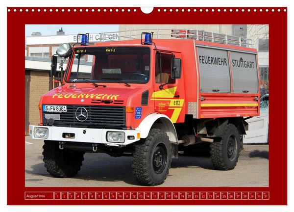 Produktbild: Unimog bei der Feuerwehr (Wandkalender 2026 DIN A3 quer), CALVENDO Monatskalender