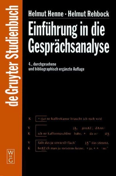 Produktbild: Einf&uuml;hrung in die Gespr&auml;chsanalyse