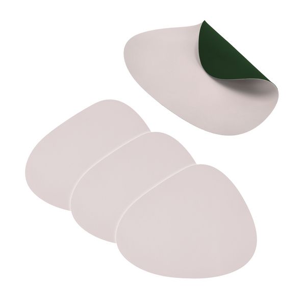 HTI-Living Tischset PVC Stone Piniengrün/Marshmallow 4er