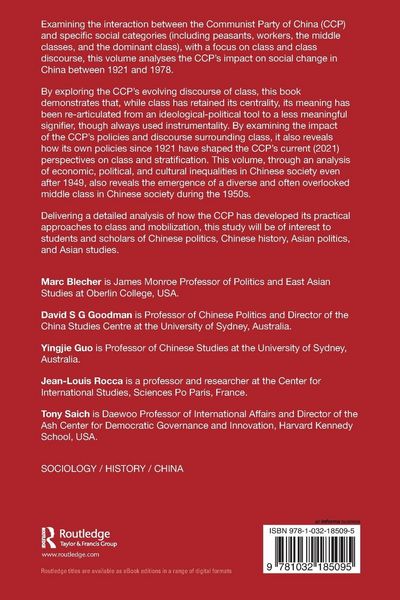 Produktbild: Class and the Communist Party of China, 1921-1978