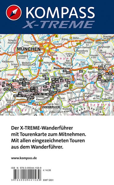 KOMPASS Wanderführer X-treme Bayerische Alpen, 70 Alpine Touren