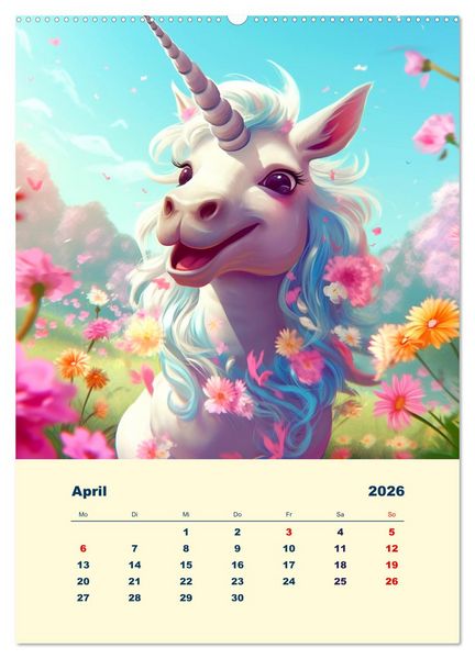 Produktbild: Zauberland. Bunte Fabelwesen und M&auml;rchengestalten (Wandkalender 2026 DIN A2 hoch), CALVENDO Monatskalender