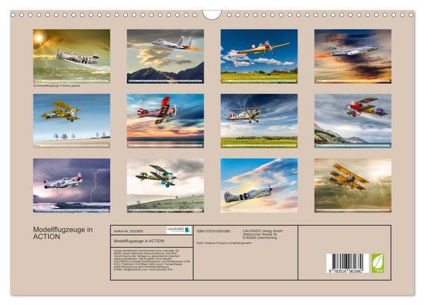 Produktbild: Modellflugzeuge in ACTION (Wandkalender 2026 DIN A3 quer), CALVENDO Monatskalender