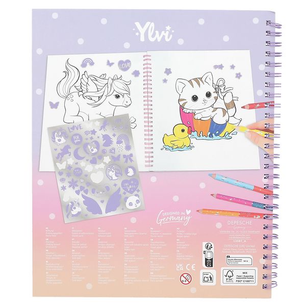 Produktbild: Ylvi Malbuch mit Einhorn Pailletten