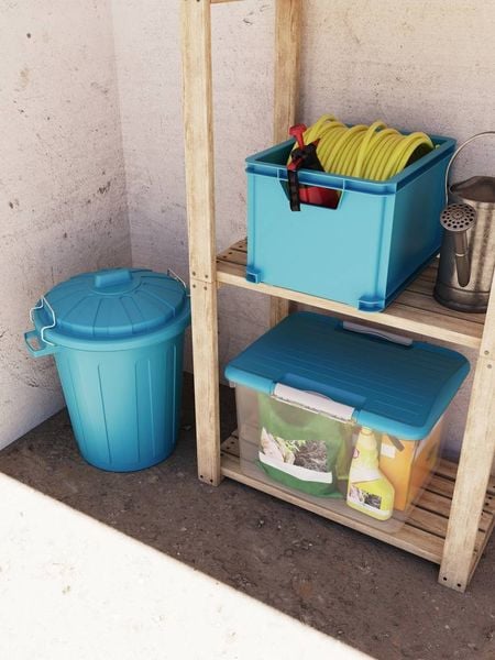 Produktbild: Curver 259599 Aufbewahrungsbox Unibox Classic 75 Jahre-Edition Türkisblau 1St.