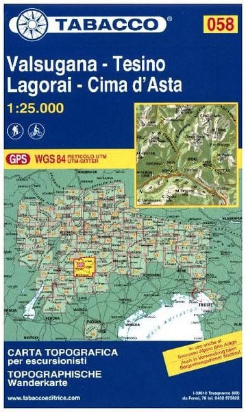 Produktbild: Tabacco Wandern 1 : 25 000 Valsugana - Tesino