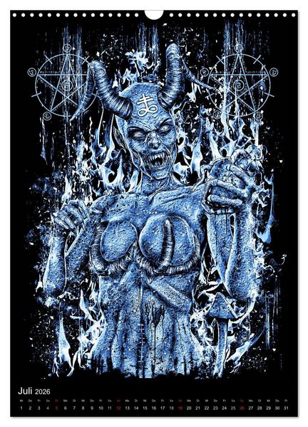 Produktbild: BLOODBOY/FEAR ILLUSTRATION (Wandkalender 2026 DIN A3 hoch), CALVENDO Monatskalender